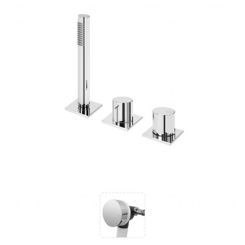 Bruma Lusa Conjunto de bañera/ducha con teleducha Elo y llenador de bañera, Cielo nocturno