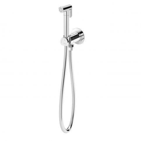 Bruma Leaf Mezclador para bidet/inodoro, apertura progresiva de 180°, con flexo de ducha de latón Elo, Puesta de sol PVD