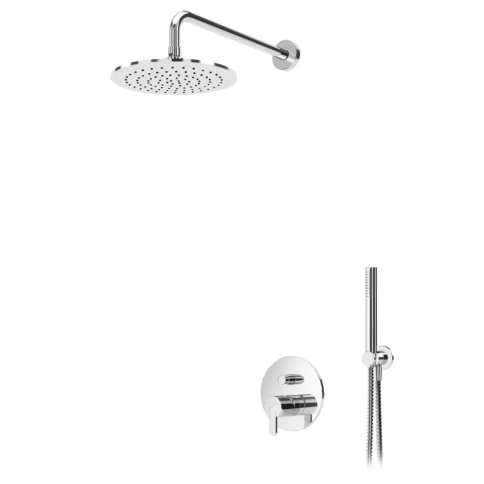 Bruma Leaf Conjunto de ducha con rociador de acero inoxidable y set de ducha de mano Elo, Satinox