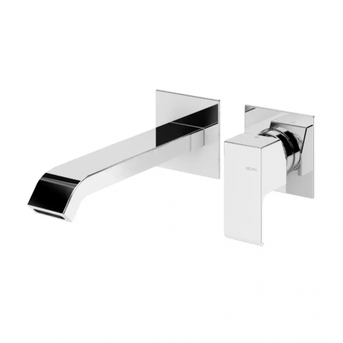 Bruma Linea Grifo de lavabo mural de 2 orificios, Gunmetal