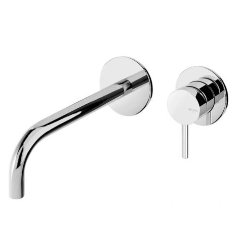 Bruma Lusitano Mezclador de lavabo de pared de 2 orificios, Cromo