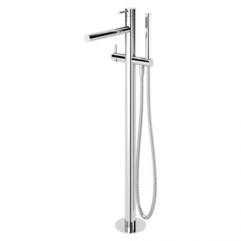 Bruma Lusitano Mezclador de baño/ducha de suelo, Blanco puro