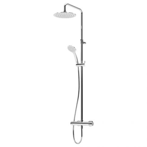 Bruma Lusitano Sistema de ducha con ducha fija ultradelgada de acero inoxidable, barra de ducha ajustable y ducha de mano Elo, Puesta de sol