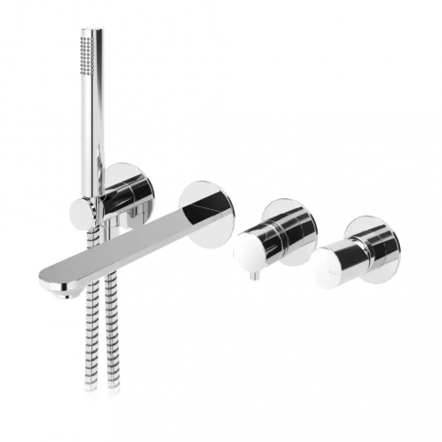 Bruma Adagio Mezclador horizontal con caño de bañera y set de ducha Elo, Amanecer