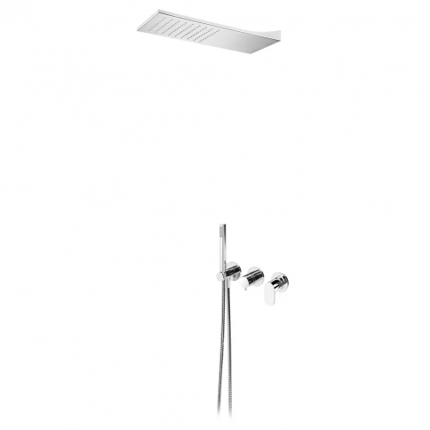 Bruma Adagio Set de ducha con rociador Line (Lluvia) y set de ducha de mano, Puesta de sol