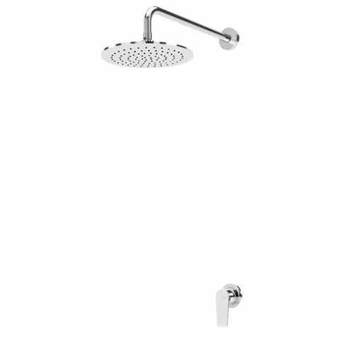 Bruma Nautic Set de ducha con rociador de acero inoxidable ultradelgado Ø250 mm, Niebla matutina