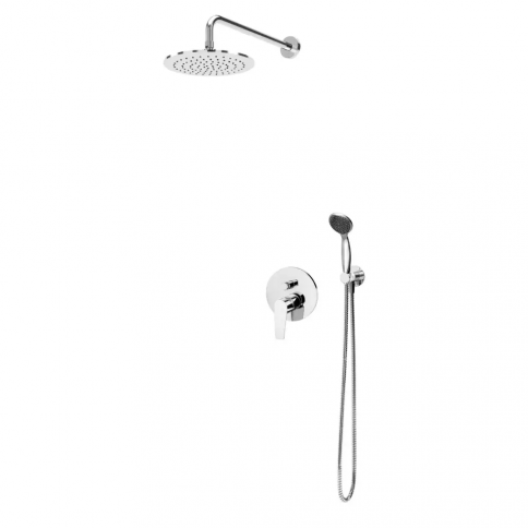 Bruma Lune Set de ducha con rociador de ABS Ø230 mm y set de ducha Oasis, Cromo