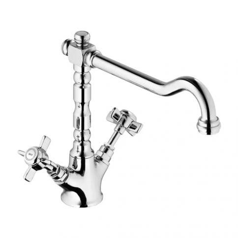 Bruma Imperial Mezclador de lavabo con caño giratorio, Oro 24 quilates