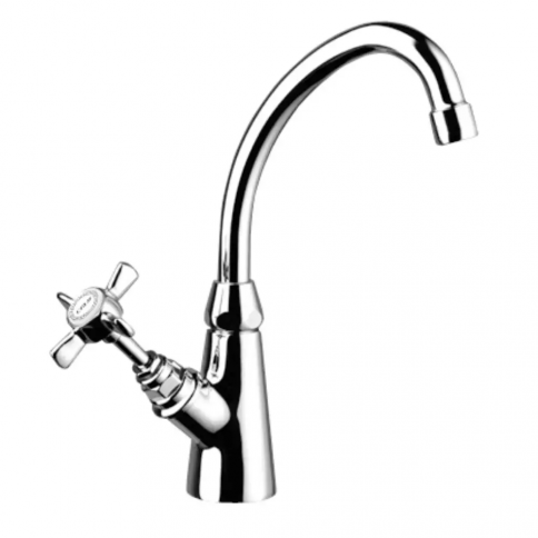 Bruma Imperial Grifo de lavabo para 1 tipo de agua con caño giratorio, Latón viejo