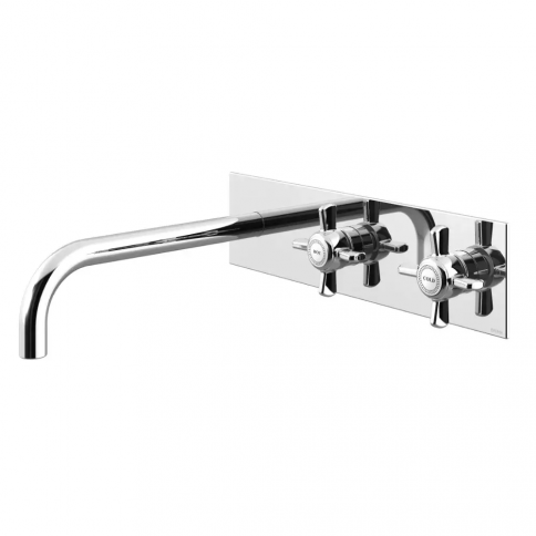 Bruma Imperial Mezclador de lavabo mural con embellecedor de pared, Cielo nocturno