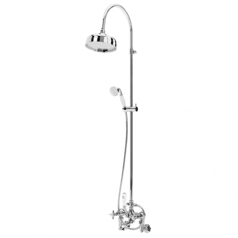 Bruma Imperial Sistema de baño/ducha con ducha fija Ø200 mm y barra de ducha, Oro 24 quilates