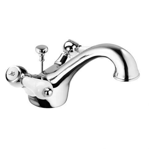 Bruma Clássico Mezclador de lavabo con desagüe automático, Latón viejo