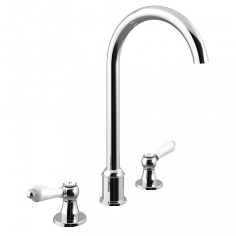 Bruma Clássico Mezclador de lavabo de 3 orificios, Cromo