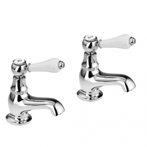 Bruma Clássico Grifo de lavabo para agua fría y caliente (par), Oro 24 quilates