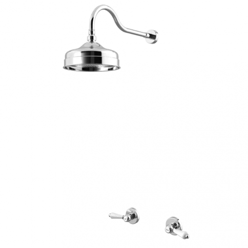 Bruma Clássico Conjunto de ducha con rociador de latón Ø200 mm, Cromo