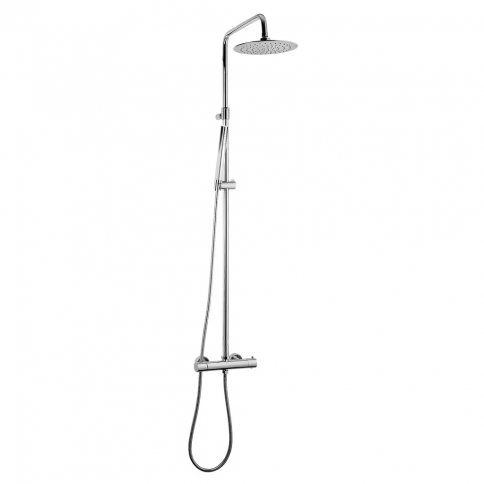 Bruma Elo Sistema de ducha termostático con rociador de acero inoxidable ultrafino y barra de ducha ajustable, Amanecer