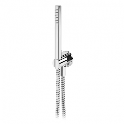 Bruma Elo Set de ducha con toma de agua, flexo metálico 160 cm y ducha de mano ABS Elo - FlowR, Cromo
