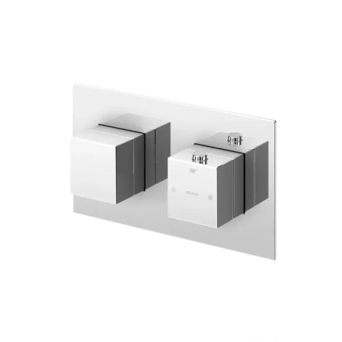Bruma Celsius Mezclador termostático horizontal empotrado, Blanco puro